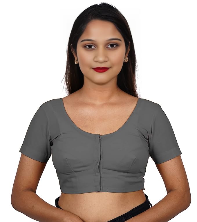Premium Royal Blue two by two Cotton Readymade Blouse