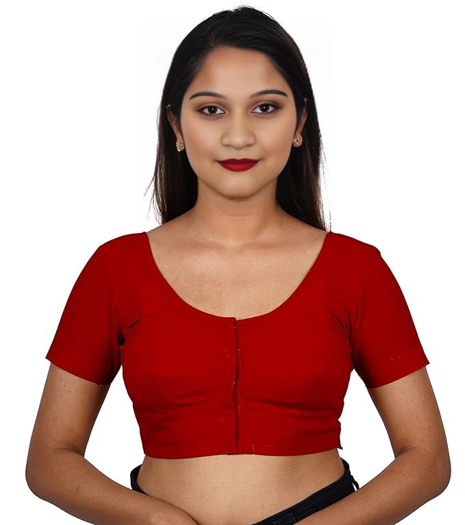 Premium Royal Blue two by two Cotton Readymade Blouse