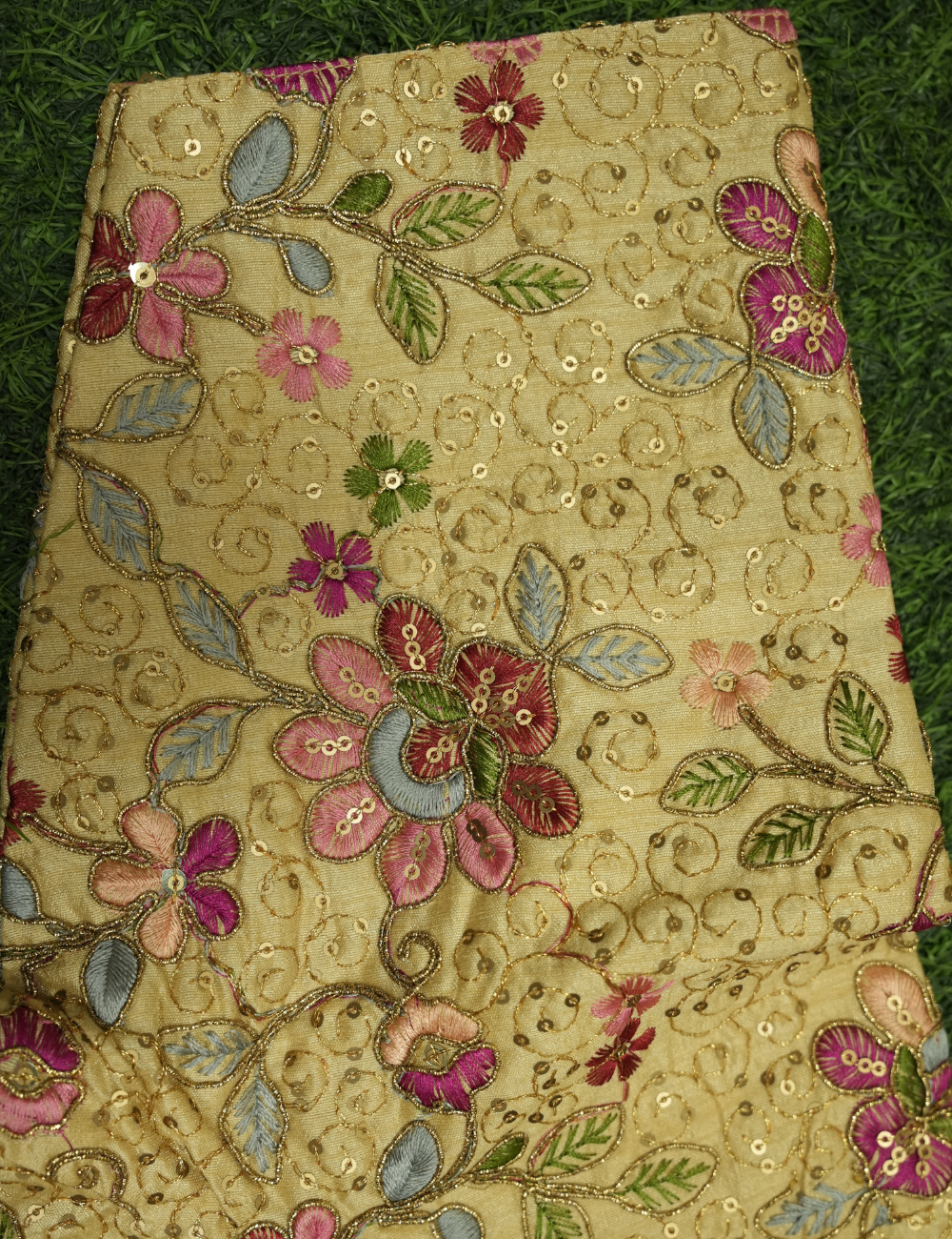 Versatile Sandal Embroidery Readymade Blouse