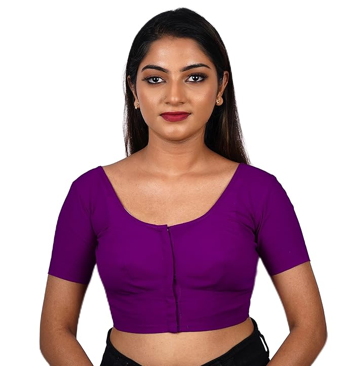 Premium Royal Blue two by two Cotton Readymade Blouse