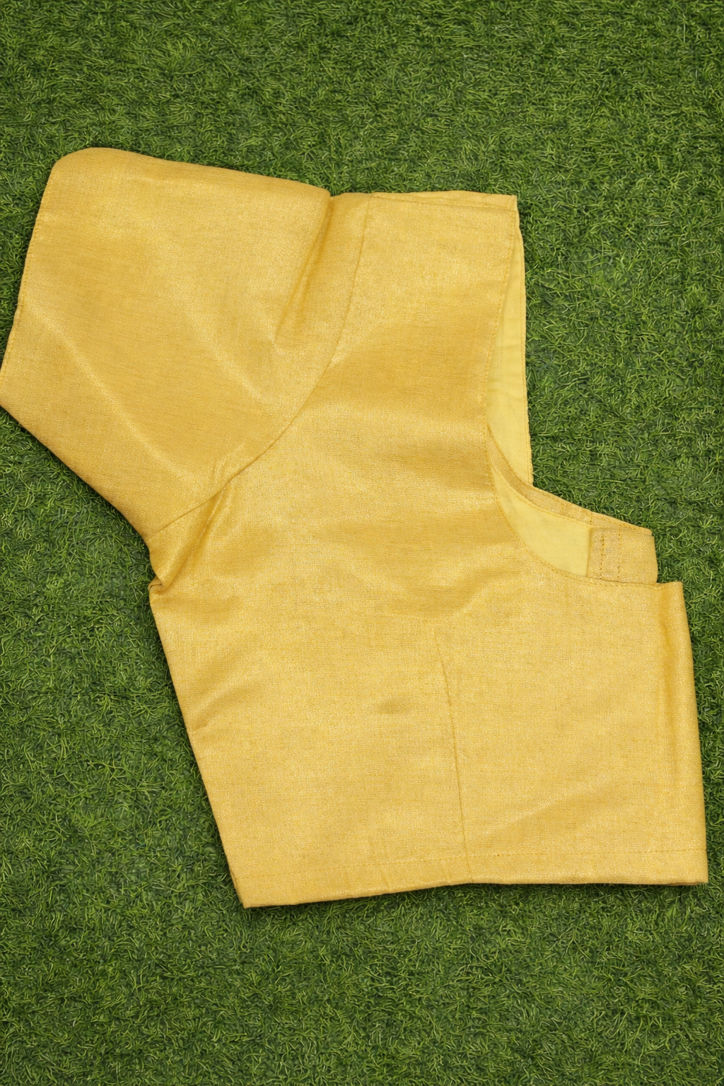 Golden Function Wear Plain Tissue Blouse – Half Sleeves