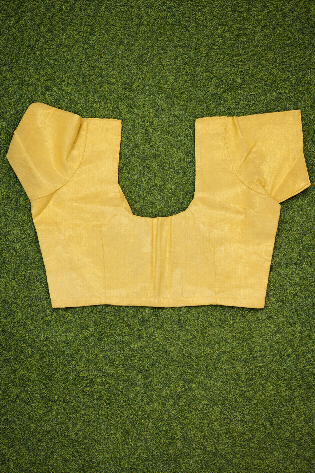 Golden Function Wear Plain Tissue Blouse – Half Sleeves