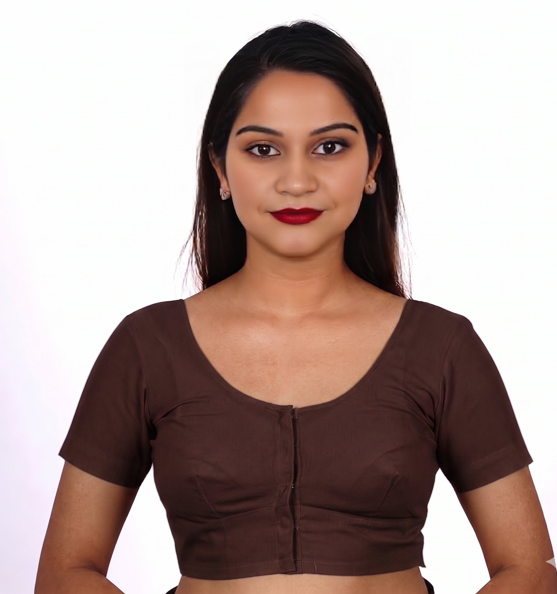 Premium Royal Blue two by two Cotton Readymade Blouse