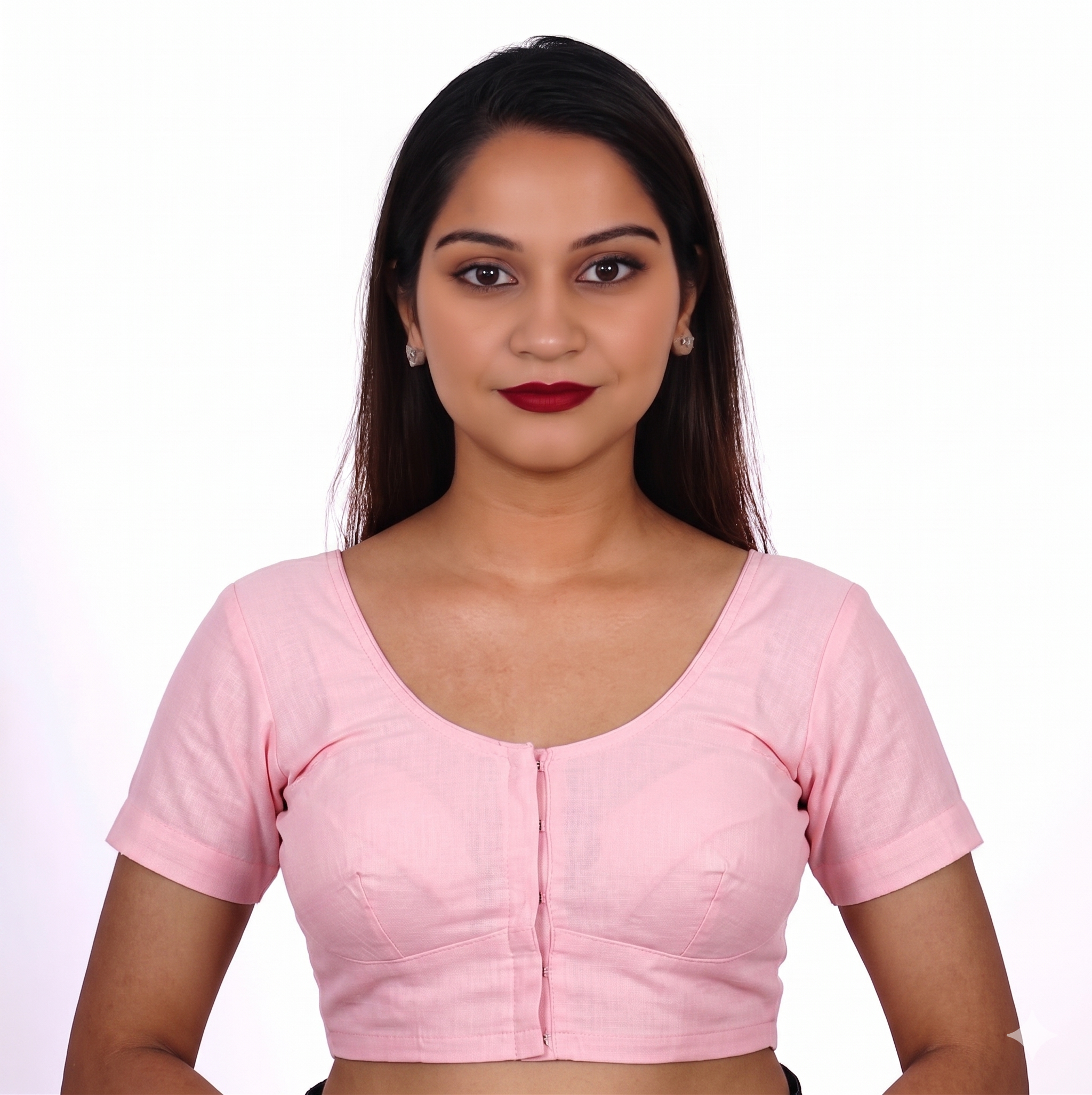 Premium Royal Blue two by two Cotton Readymade Blouse