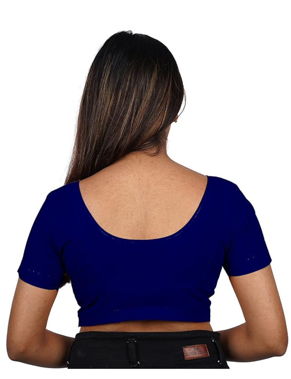 Premium Royal Blue two by two Cotton Readymade Blouse