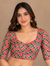 Elegant Multi-Color Geometric Print Readymade Cotton Blouse