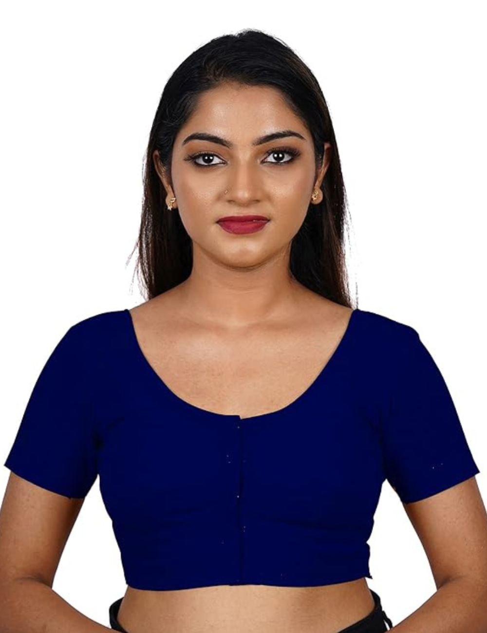 Premium Royal Blue two by two Cotton Readymade Blouse