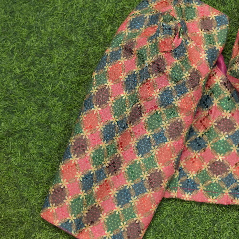 Elegant Multi-Color Geometric Print Readymade Cotton Blouse